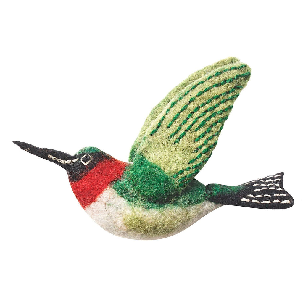 Felt Bird Garden Ornament - Hummingbird - Wild Woolies (G) - TheHomeToGo