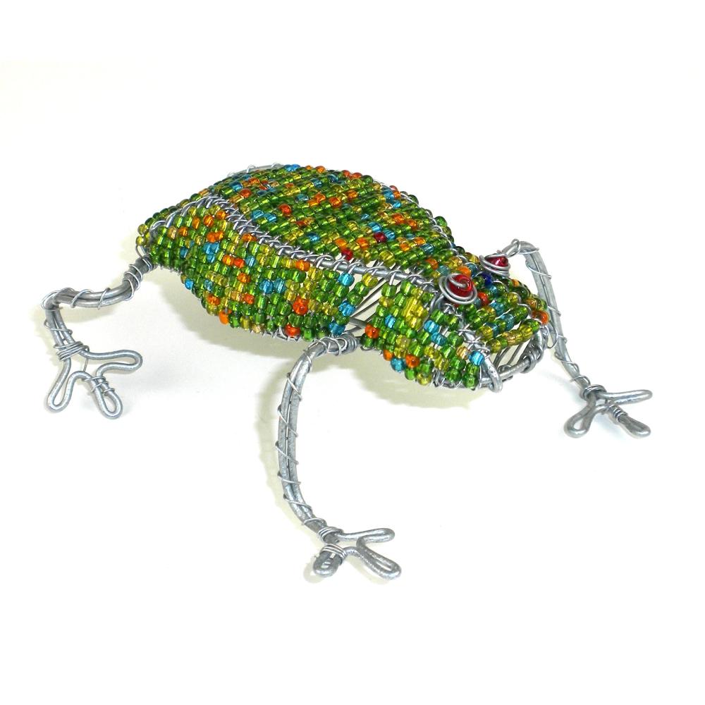 Handmade Frog in Wire and Beads - South Africa - TheHomeToGo