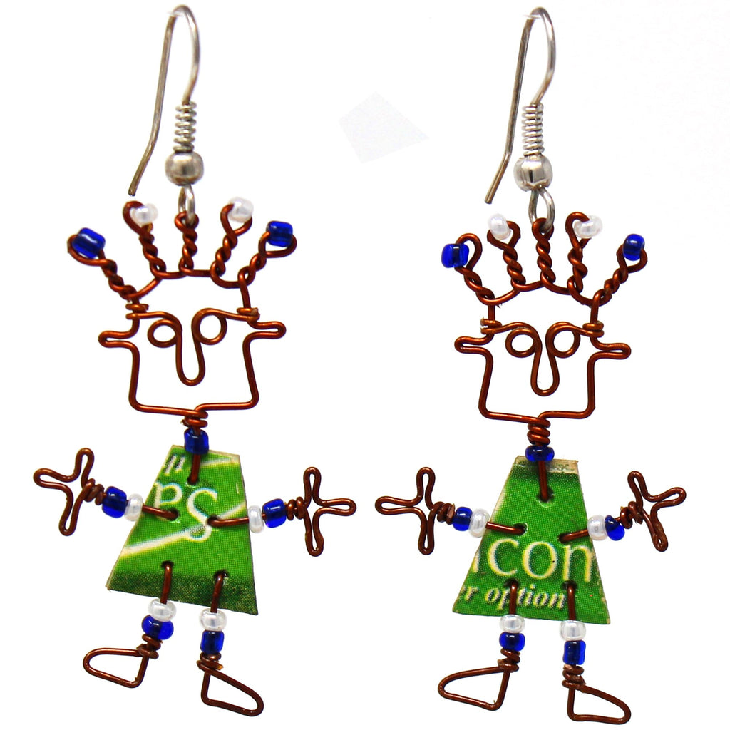 Phone Card Dancing Girl Earrings - Creative Alternatives - TheHomeToGo