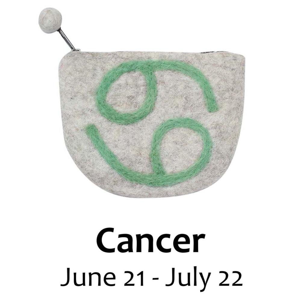 Felt Cancer Zodiac Coin Purse - Global Groove - TheHomeToGo