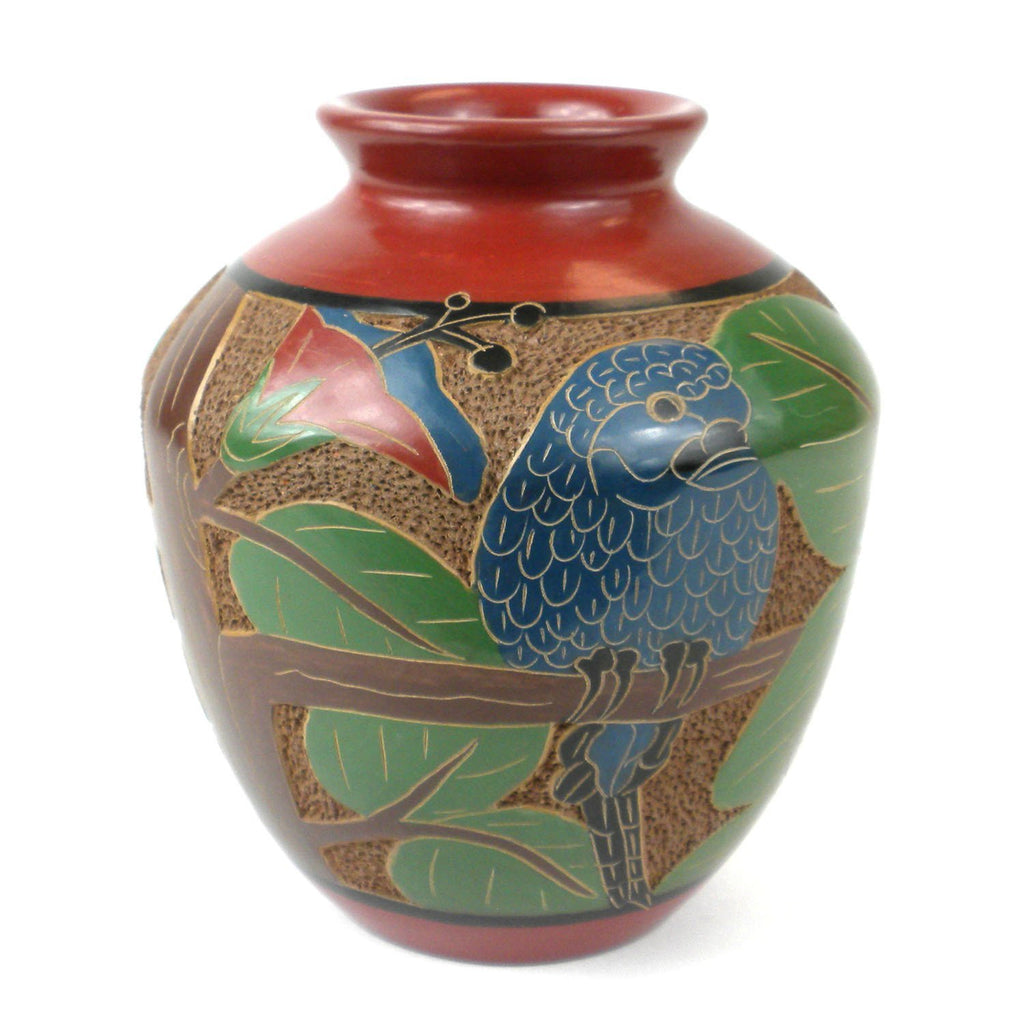 6 inch Tall Vase - Parrot - Esperanza en Accion - TheHomeToGo