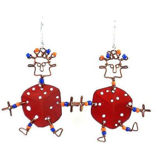 Dancing Girl Lucky Dice Earrings - Creative Alternatives - TheHomeToGo