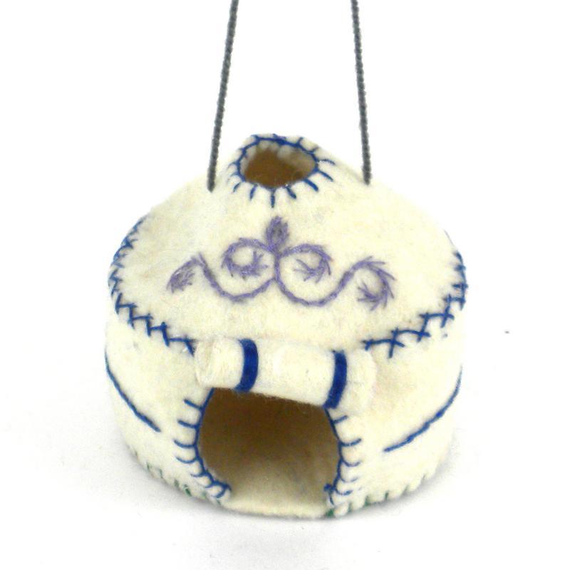 Yurt Felt Holiday Ornament - Silk Road Bazaar (O) - TheHomeToGo